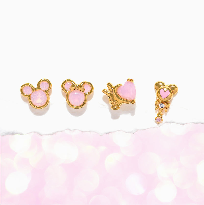 Disney Pink Dream Earring Set - Gold