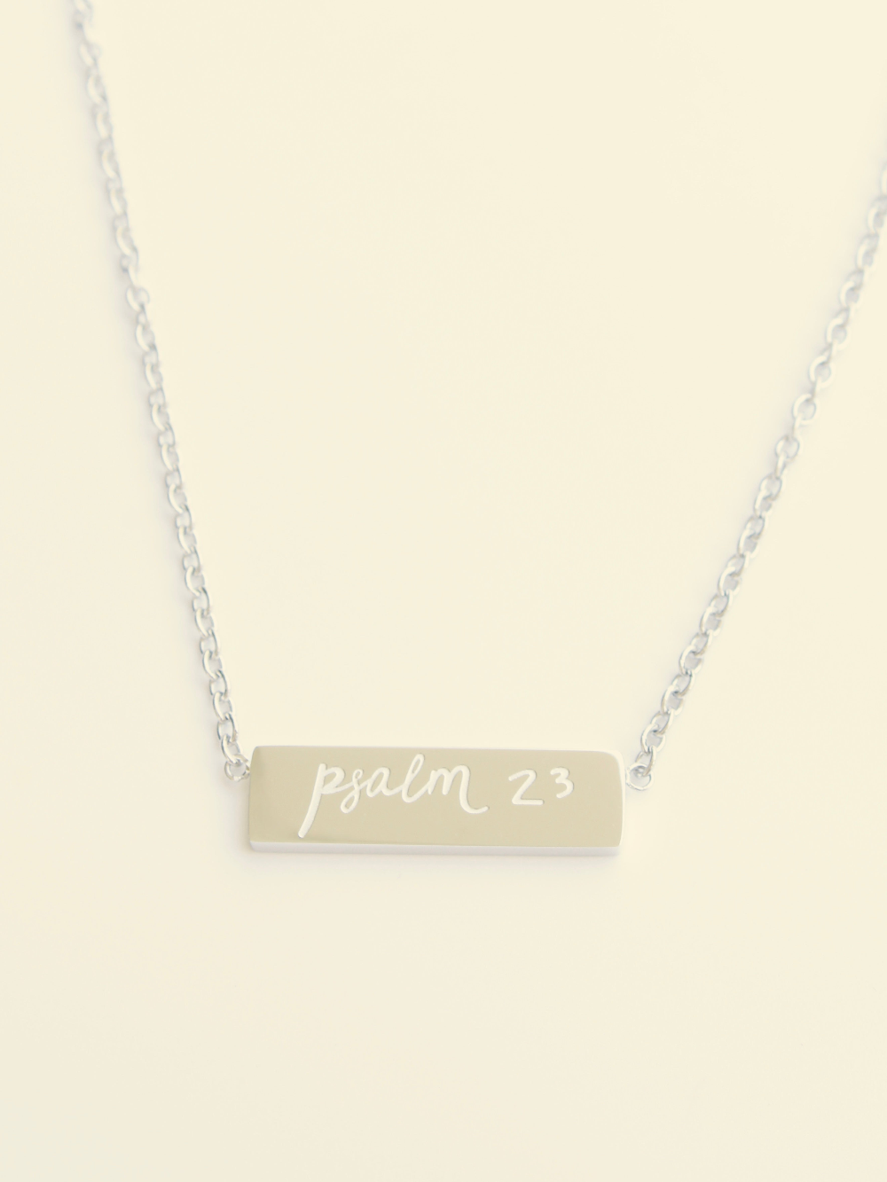 Psalm 23 Necklace - Silver
