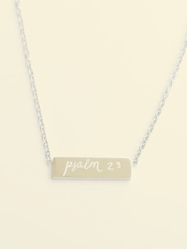 Psalm 23 Necklace - Silver