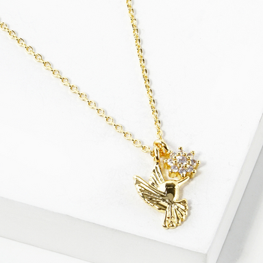 Hummingbird Gold Necklace - Miracle In Motion