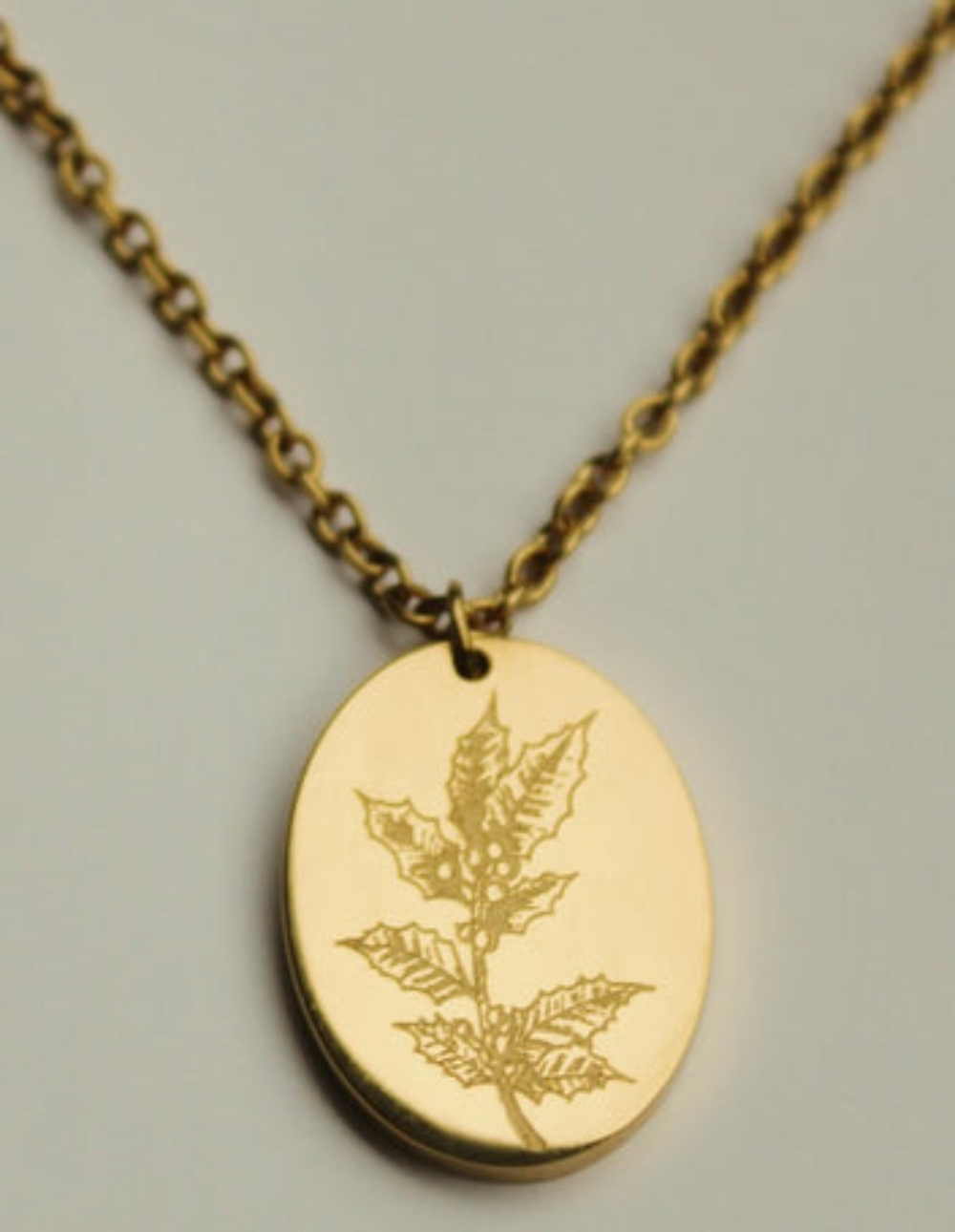 Gold Birth Flower - December Holly
