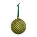 4" Green Quilted Ball Ornament