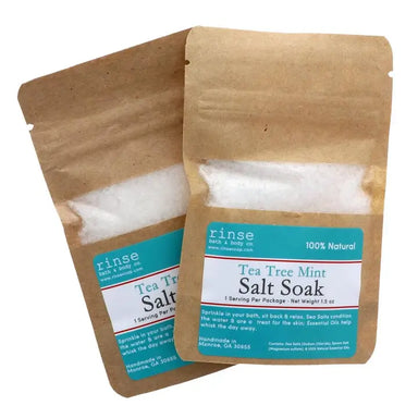 Rinse Bath and Body Soaking Salts Tea Tree Mint