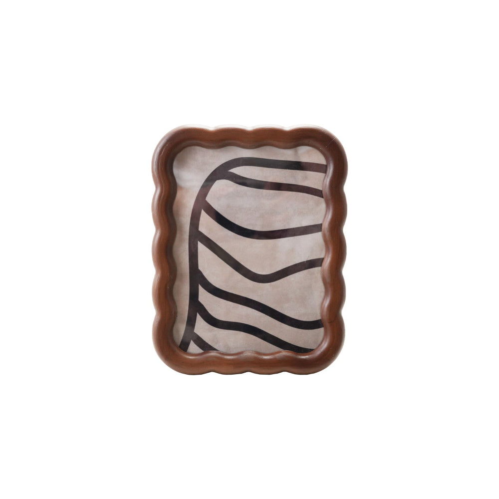 Rubberwood Scalloped Photo Frame - 6" x 8"