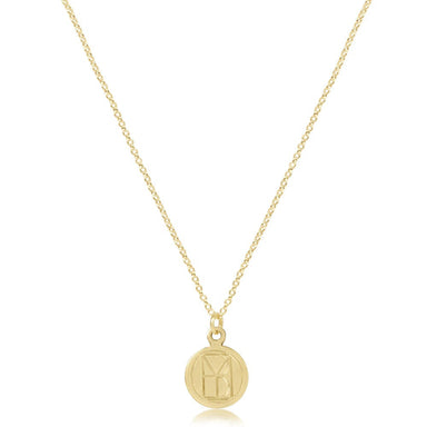 ENewton 16" Be you. Small Gold Word Disc Necklace