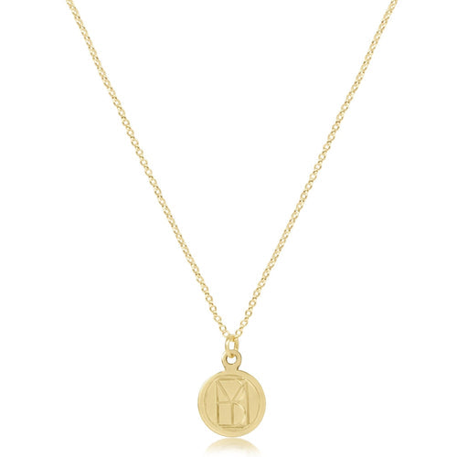 ENewton 16" Be you. Small Gold Word Disc Necklace