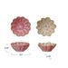 Decorative Stoneware Dish w/ Hand-Painted Dots & Electroplating, 2 Styles