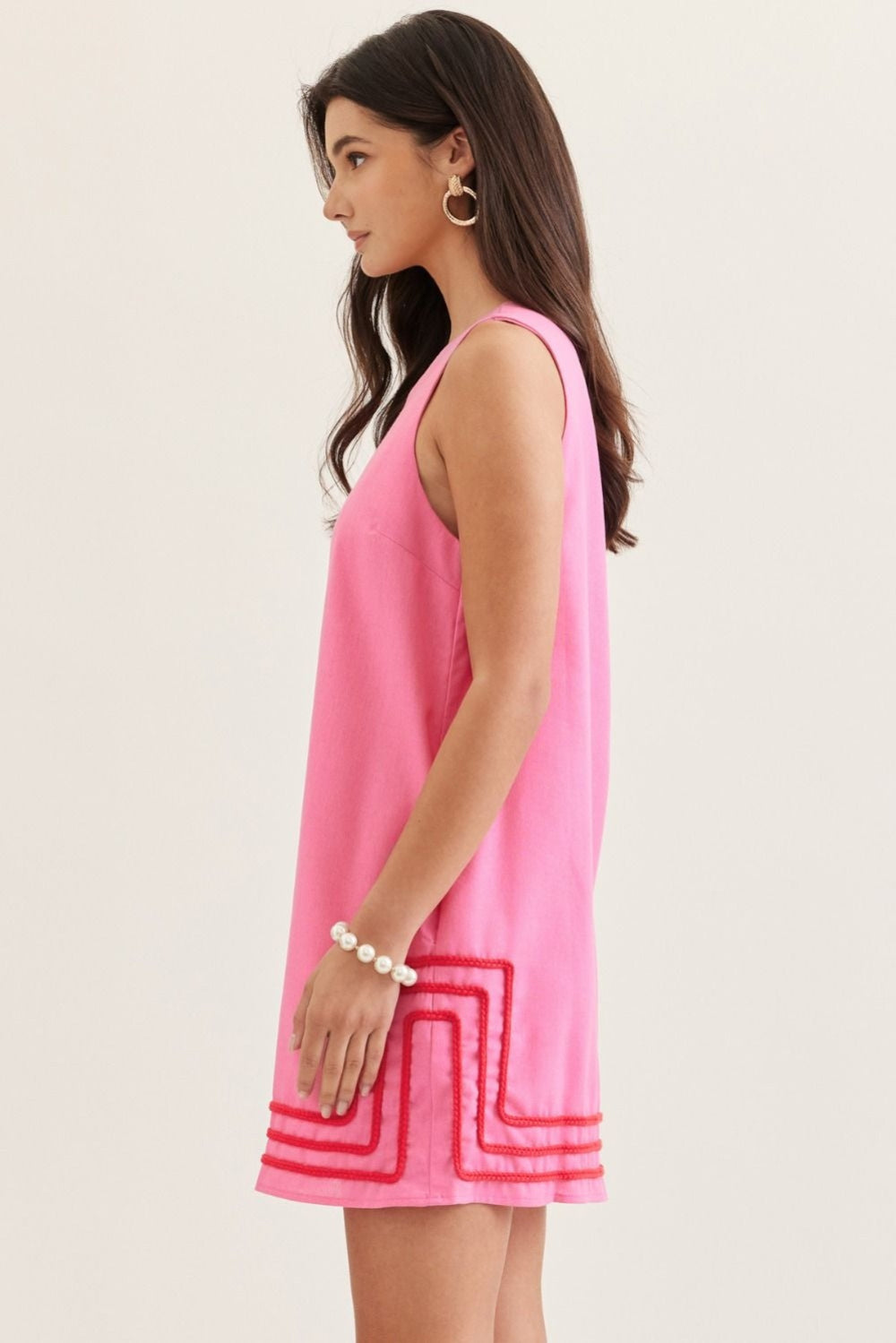 Solid Sleeveless Mini Dress