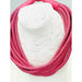 Baby Pink Slub 8 Strand Necklace