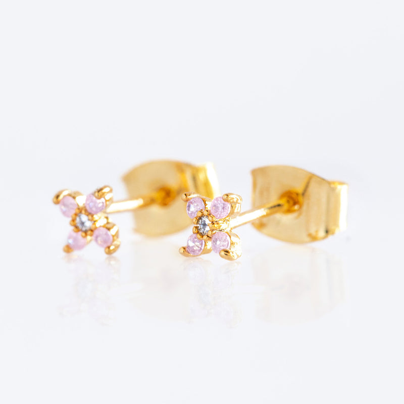 Kia Flower Studs - Gold