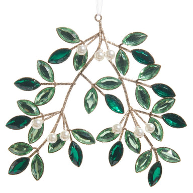 6.5" Jeweled Mistletoe Ornament