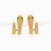 Snake Pavé Hoops - Gold