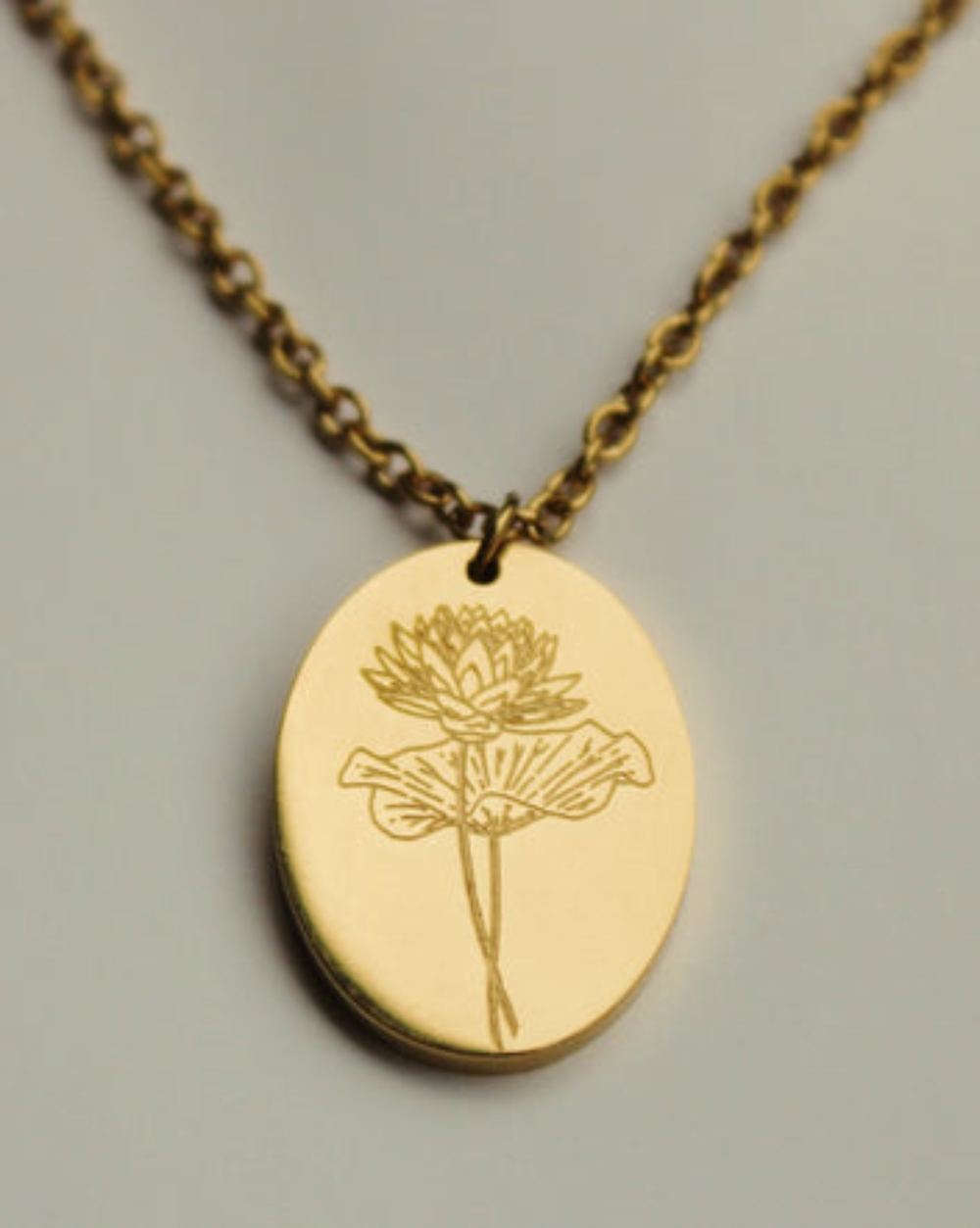 Gold Birth Flower - July Waterlily
