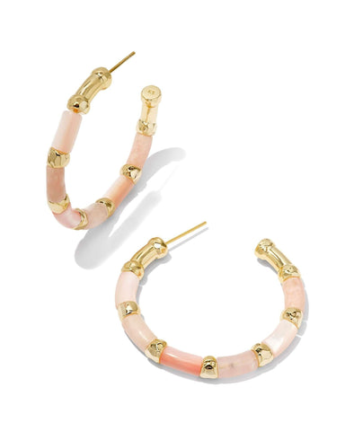 Kendra Scott Gigi Gold Pink Mix Hoop Earrings