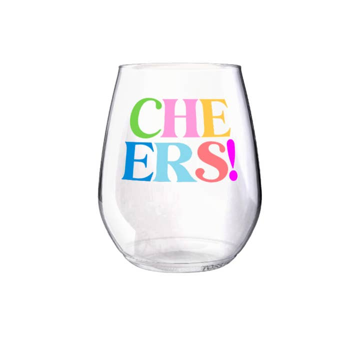 Shatterproof Wine Glass - Graphic Cheer