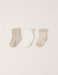 Barefoot Dreams CCL Infant Socks 3-Pack Stone-Pearl