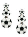 Soccer Acrylic 3-Drop Post Earring