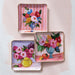 Enameled Metal Tray with Flowers in Vase & Gold Edges, 3 Styles