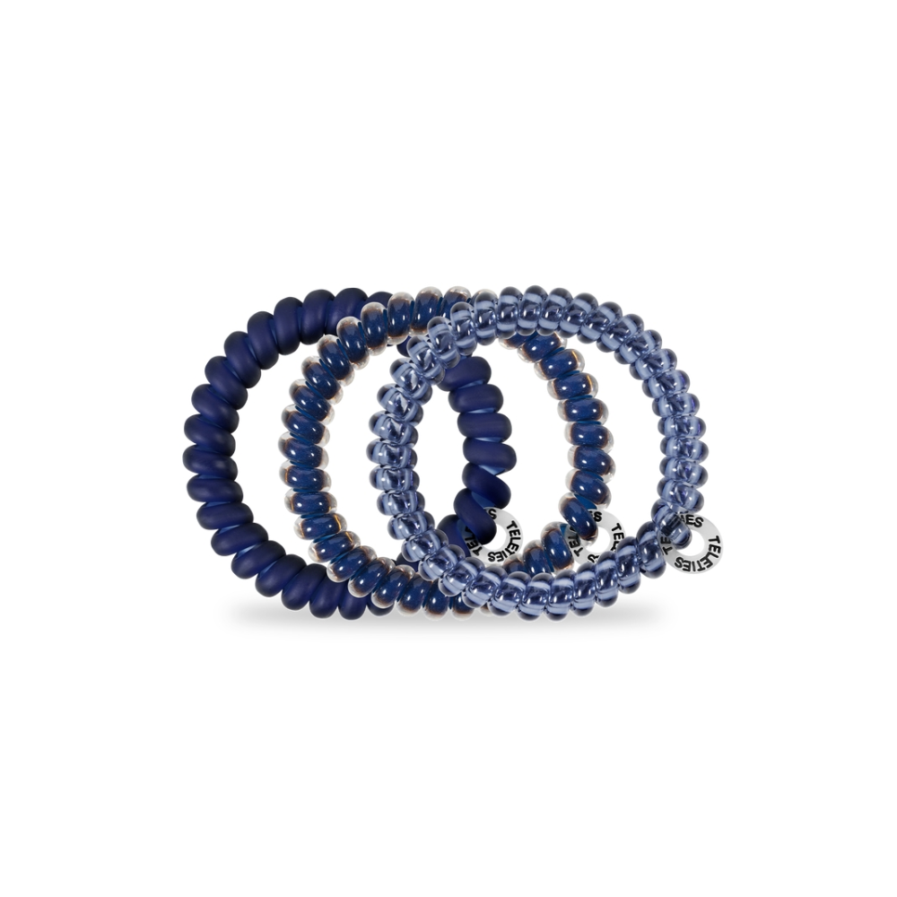 Teleties Spiral Hair Coils - Small - Nightfall Navy Hair Ties 