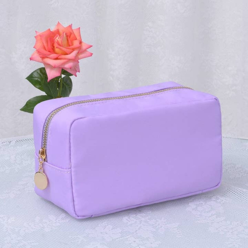 Emma Round Zippered Cosmetic Pouch Bag