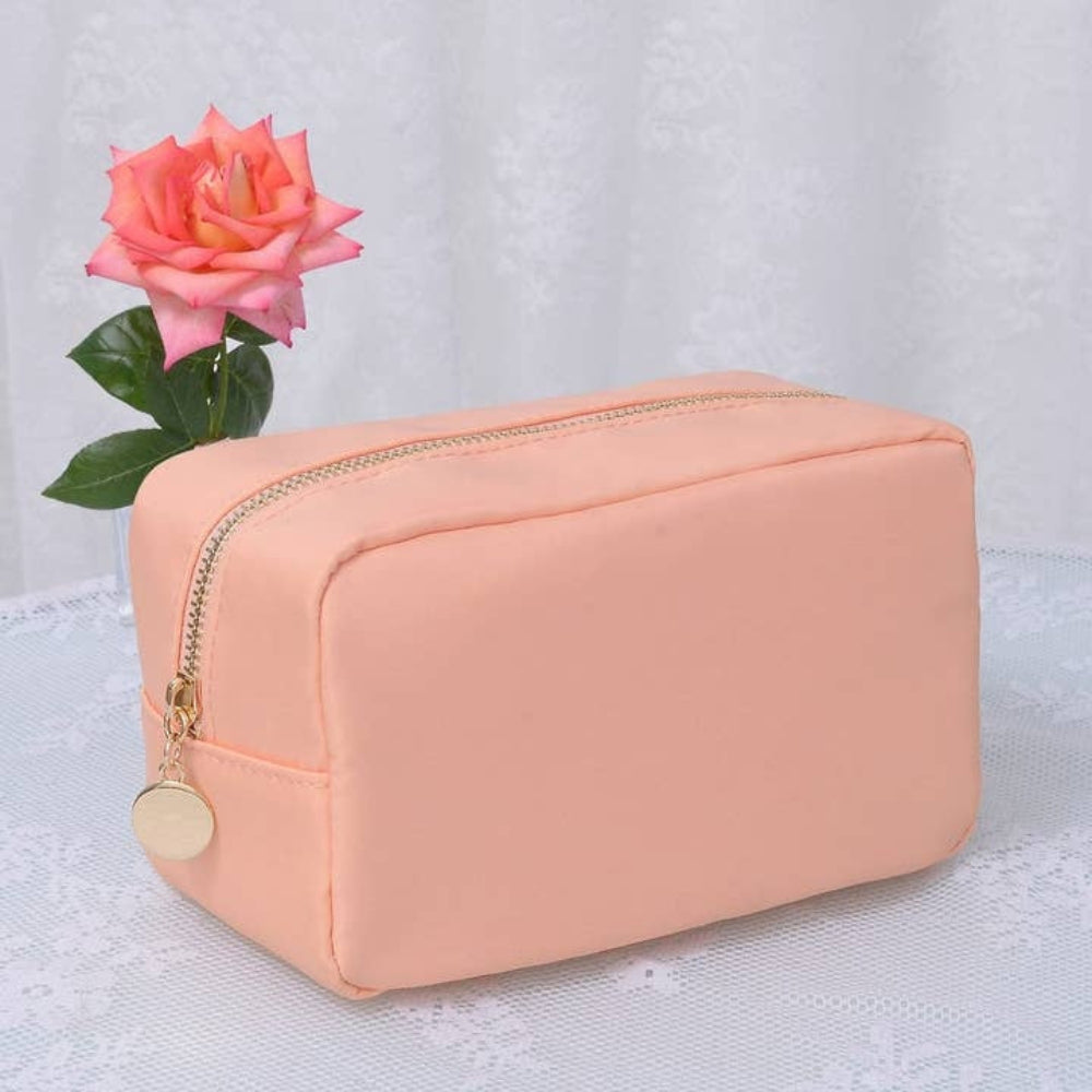 Emma Round Zippered Cosmetic Pouch Bag