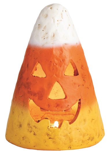 Lg Mache Candy Corn Luminarie