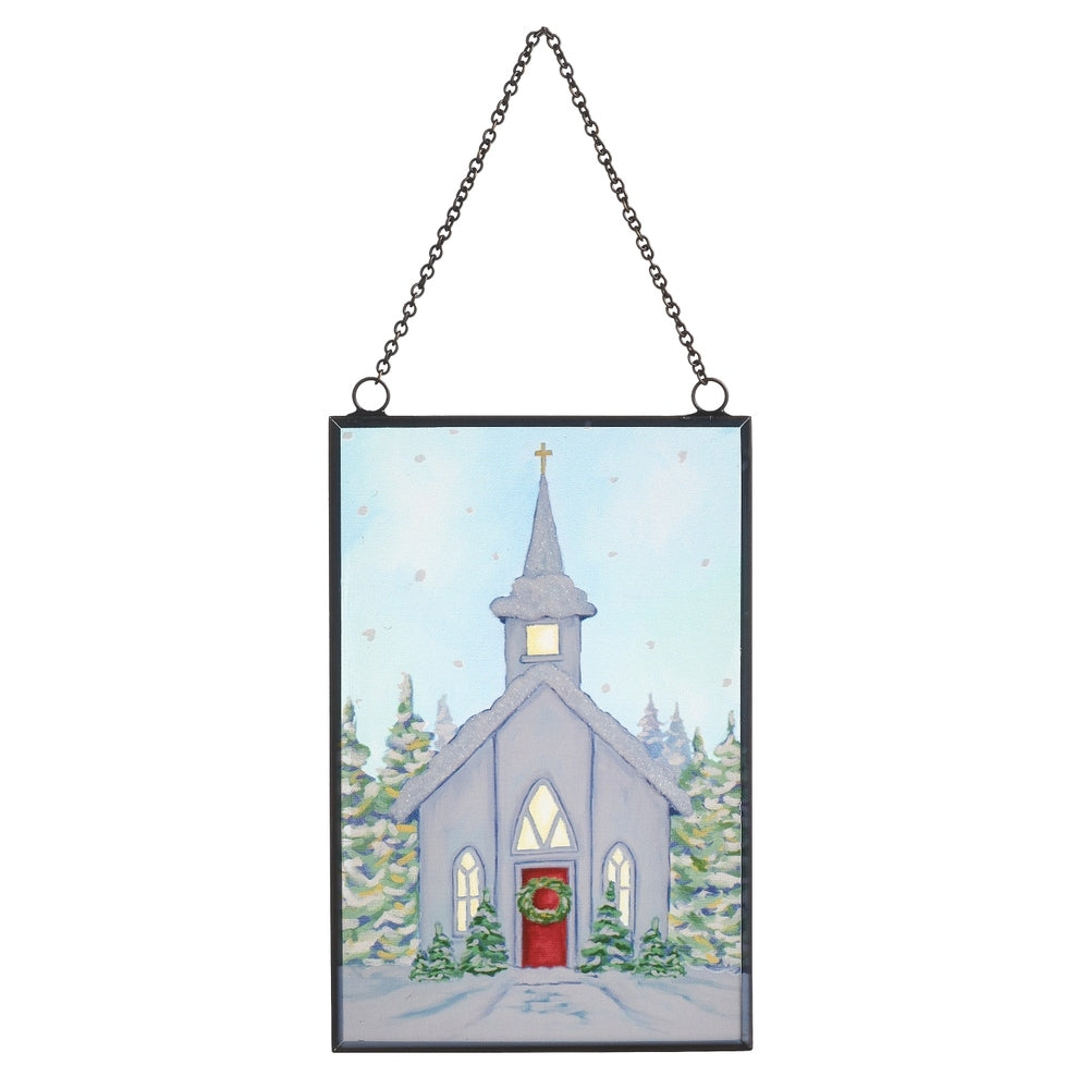 6" Winters Grace Rectangle Ornament