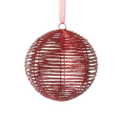 8" Red Ball Ornament