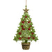 6.5" Star and Berry Green Tree Ornament
