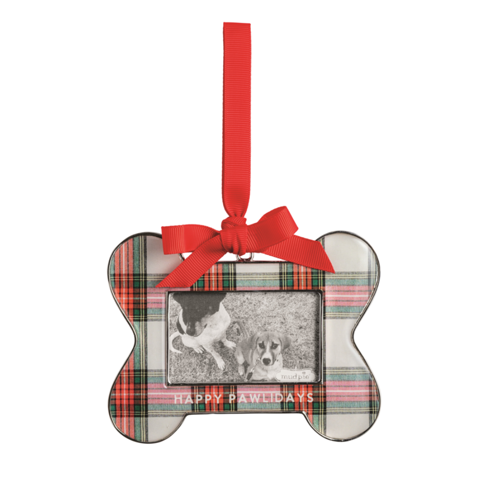 Happy Pawlidays Bone Frame Ornament