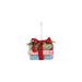 Paper Stacked Books Ornament with Velvet Ribbon & Holly