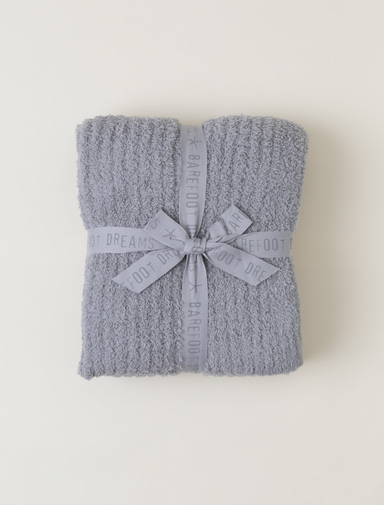 Barefoot Dreams Cozychic Ribbed Throw Dove Gray