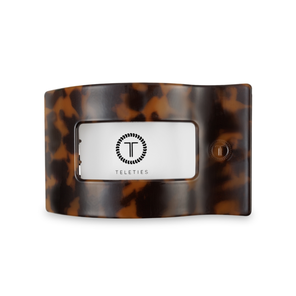 Teleties Rectangle Hair Clip Medium - Tortoise