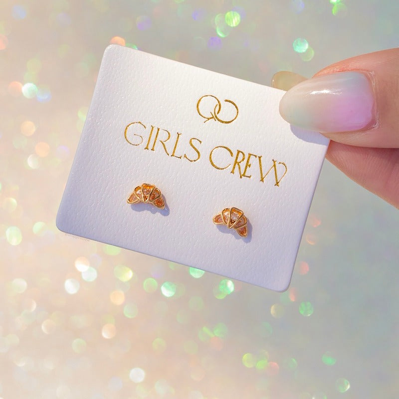 Croissant Studs - Gold