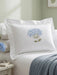 Boudoir Pillow Cover Hem Stitch Border - Hydrangea (Blue/Sage)