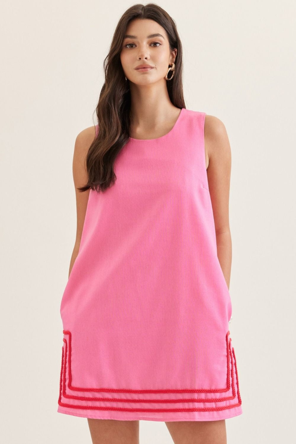 Solid Sleeveless Mini Dress