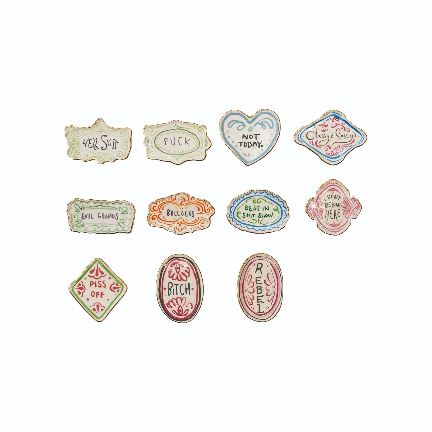 Stoneware Magnet 3"L