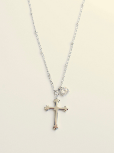 Cross Necklace - Silver