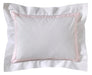 Adult Boudoir Pillow Covers Hem Stitch & Percale Trim - Pink