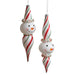 8" Candy Snowman Finial Ornaments