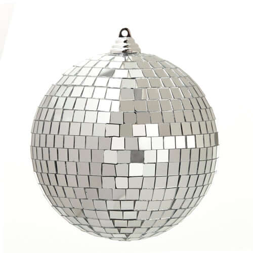 6" Silver Disco Ball Ornament