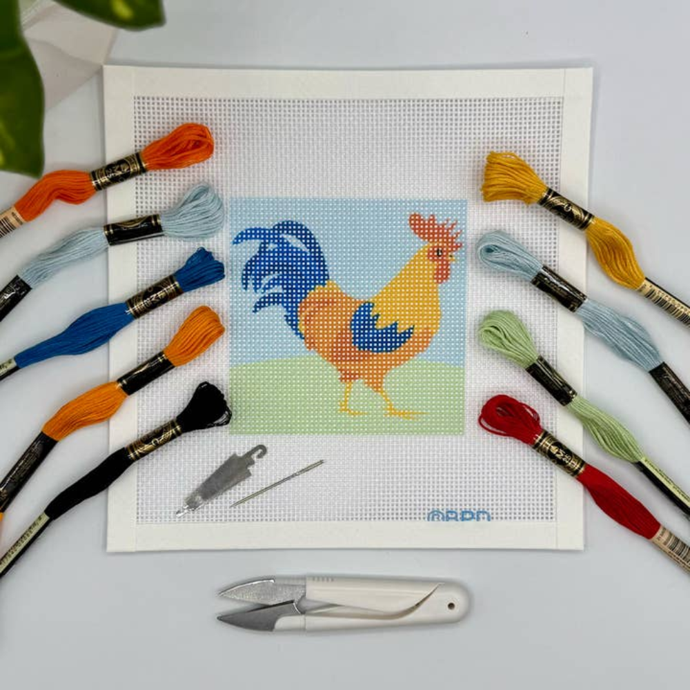Rooster Needlepoint Design