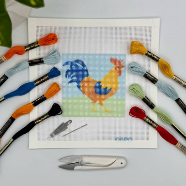 Rooster Needlepoint Design