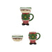 Hand-Painted Ceramic Elf Shaped Mug & Stackable Bowl, Set of 2