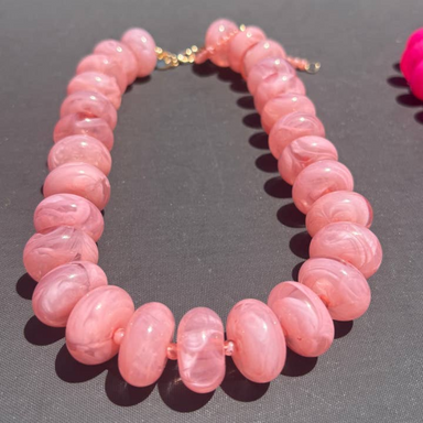 The Emily Candy Bead Necklace - Peach