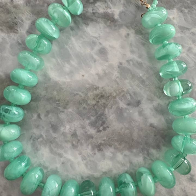 The Emily Candy Bead Necklace - Mint Green