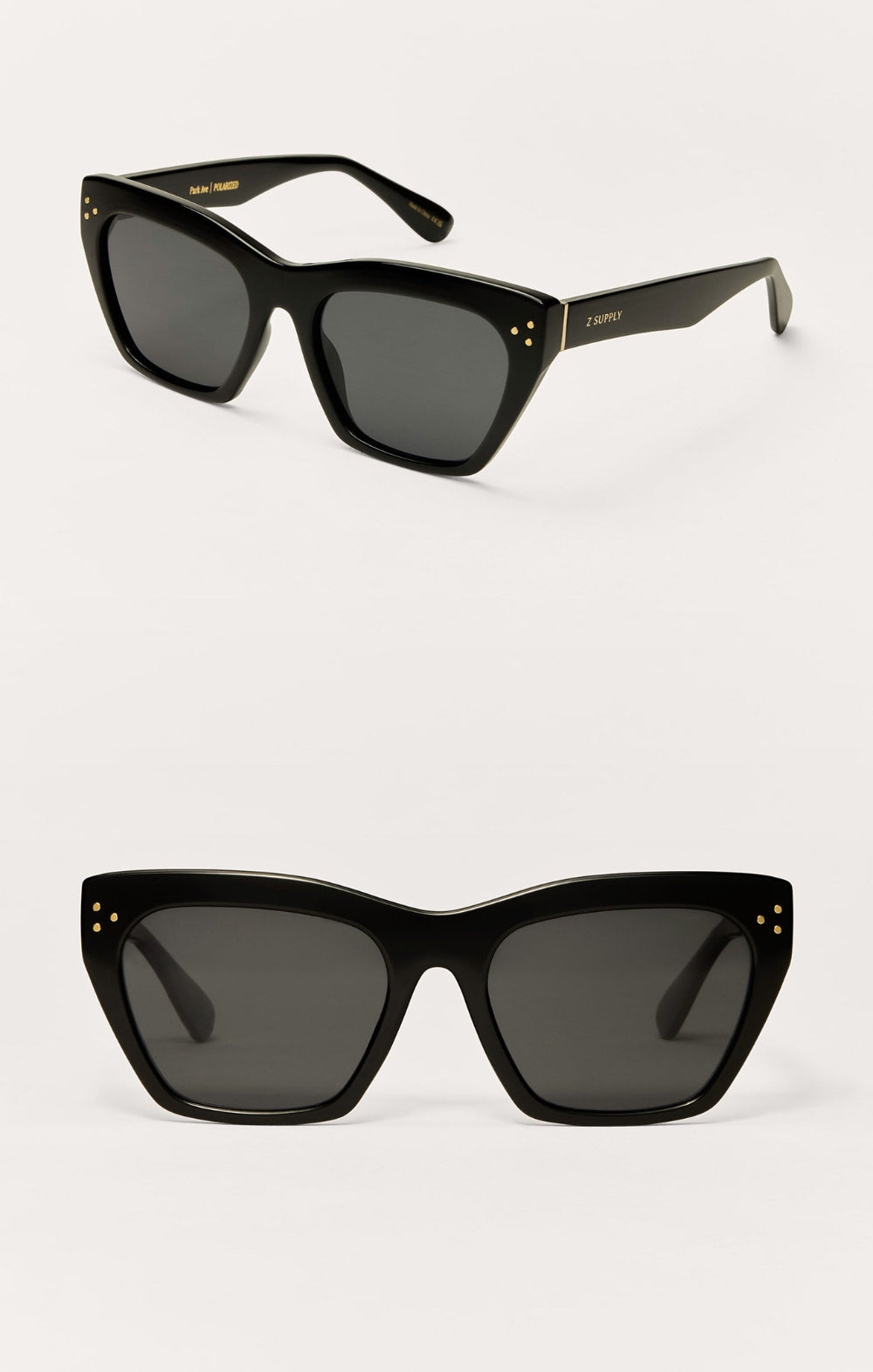 Sunglasses Park Ave - Polished Black-Grey Polarized