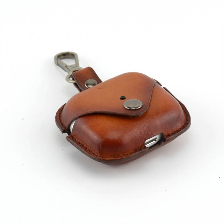 Airpod Pro Leather Case Cover Cowhide Leather-Brown
