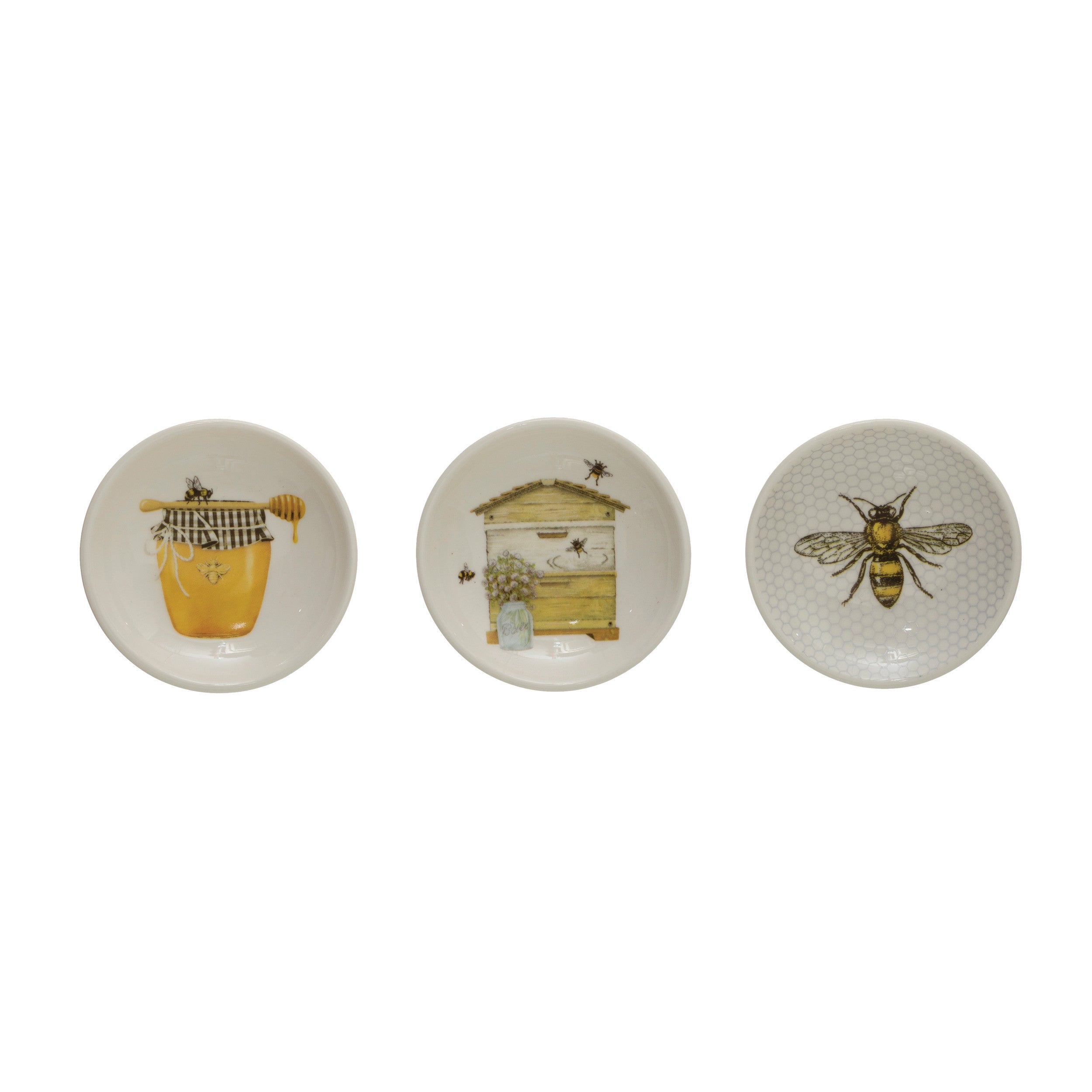 Honey Dish with Bees and Honey