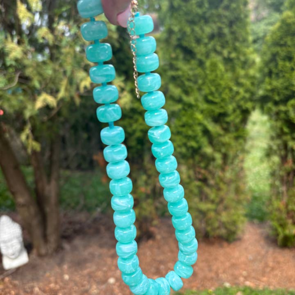 The Emily Candy Bead Necklace - Mini Turquoise